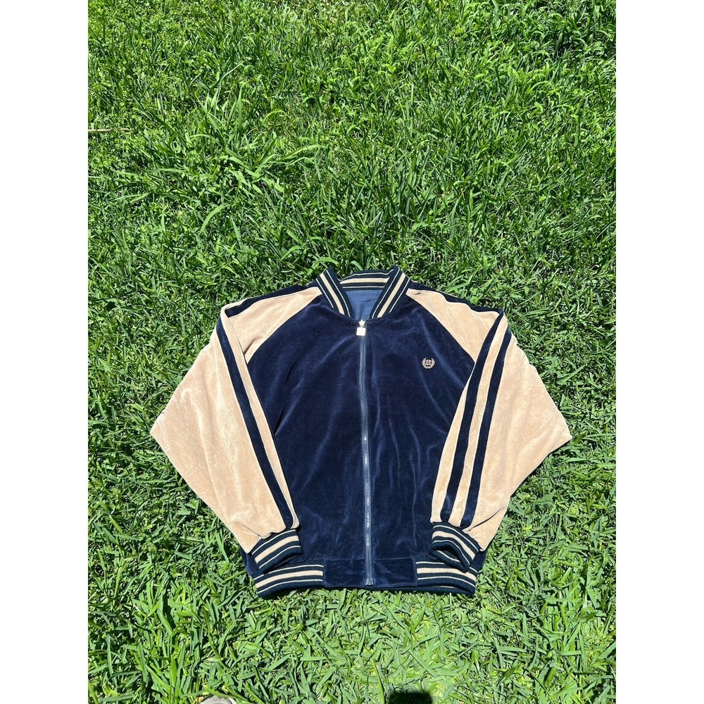 Vintage Givenchy Activewear Full Zip Reversible Velour Track Jacket Size L